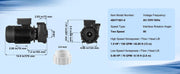Charger l'image dans la visionneuse de galerie, SucceBuy 2 Speed SPA Pump 48/56-Frame AC110-120V SPA Pump 1.5HP/3HP/4HP High Speed 2'' Port 90° Rotational Interface for Hot Tub
