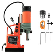 Bild in Galerie-Viewer laden, Amocart Magnetic Drill Press Portable Mag Drill Press Adjustable Speed for Metal Surface Industrial and Home Improvement Orange
