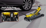 Bild in Galerie-Viewer laden, Amocart 2.5T Floor Hydraulic Jack Pneumatic Low Profile Floor Jack Heavy-Duty Steel Racing Floor Jack with Piston Lift Pump
