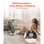 Charger l'image dans la visionneuse de galerie, Amocart Floor Fans 3 Speeds High Velocity Heavy Duty Industrial Fan 4800 CFM 360° Adjustable Tilt for Gym Home Commercial Shop
