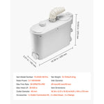 Amocart Macerator Pump 500W 29 GPM Flow 26ft/8m Head Sewerage Toilet Pump for Kitchen, Basement, Shower, Sink, Laundry, Bathtub