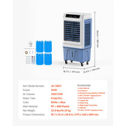 Charger l'image dans la visionneuse de galerie, Amocart Evaporative Air Cooler 3100CFM with 9Gal Water Tank Swamp Cooler with Remote Control 12H Timer 4 Ice Boxes 3 Wind Speed
