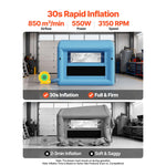 SucceBuy Inflatable Paint Booth Inflatable Spray Booth with Powerful Blower and Air Filter System Round Roof with Light Hook