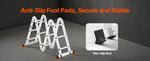 Amocart Multi-Purpose Folding Ladder 7-in-1 Tall Step Ladder A Frame Adjustable Telescoping for Household Outdoor Work