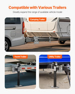 Amocart 5000Lbs Trailer Jack Dynamic Swivel Bolt-on 11.5 to 25.7in Lift Trailer Jack Stand with Handle RV Horse Yacht Trailer