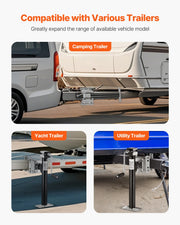 Bild in Galerie-Viewer laden, Amocart 5000Lbs Trailer Jack Dynamic Swivel Bolt-on 11.5 to 25.7in Lift Trailer Jack Stand with Handle RV Horse Yacht Trailer
