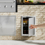 Charger l'image dans la visionneuse de galerie, Amocart BBQ Access Door Stainless Steel Flush Mount Door Wall Vertical Door w/ Recessed Handle Grilling Station Outside Cabinet
