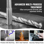 Metric SAE Standard Bearing Steel Taps and Dies Essential Threading Tool Amocart Tap and Die Set 40PCs 60PCs 80PCs 110/116PCs