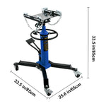 SucceBuy Car Lift Jack Hydraulic Telescopic Transmission Jack Floor Jack Stand with Foot Pedal Swivel Wheel Garage Lift Hoist