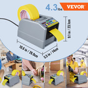Charger l'image dans la visionneuse de galerie, SucceBuy ZCUT-9 Automatic Tape Cutting Machine Paper Slitting Dispenser 6-60mm Adhesive Electric Tape Cutter for Product Package
