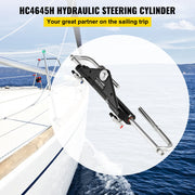 Bild in Galerie-Viewer laden, Amocart Hydraulic Steering Cylinder 150HP HC4645H Front Mount Hydraulic Outboard Marine Steering Cylinder Fit for Boat Steering
