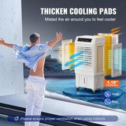 Bild in Galerie-Viewer laden, Amocart Evaporative Air Cooler Oscillating Swamp Cooler with Adjustable 3 Speeds and 12 H Timer Portable for Indoor Outdoor Use
