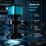 1080P 4K Digital Microscope Full HD Industrial Microscope C-Mount DigitalCamera PCB Welding Mobile Phone Repair Stand Microscope