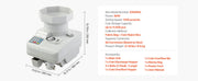 Bild in Galerie-Viewer laden, Amocart All-Coin Sorting Machine, Automatic Coin Sorter and Wrapper with LED
