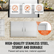 Bild in Galerie-Viewer laden, 【Premium】SucceBuy BBQ Access Door Double Outdoor Kitchen Stainless Steel Flush Mount Door for BBQ Island Grilling Station Outsid
