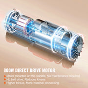 Load image into Gallery viewer, Amocart Brushless Mini Metal Lathe  7''x16'' / 180mm*400mm 800W Digital Display Continuously Variable Metalworking Turning

