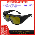 CE EN207 OD6+ 190-540nm Laser Eye Protection Anti-Scratch PC Laser Eyewear for Engraving Marking Industrial Laser Safety Goggle