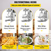 Charger l'image dans la visionneuse de galerie, Amocart 10-30L Electric Dough Machine Stainless Steel Commercial Cream Egg Whisk Mixer Processor Kitchen Food Stand Blender
