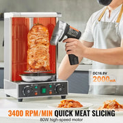 Bild in Galerie-Viewer laden, Amocart Electric Shawarma Knife, Cordless Battery Professional Turkish Knife Commercial Stainless Steel Gyro Cutter
