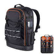 Charger l'image dans la visionneuse de galerie, Amocart 65 Pockets Tool Bag Tool Backpack with Molded Base Electrician Jobsite Back Pack  for Repairman Tools Storage Organizer
