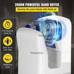 SucceBuy Hand Dryer Machinery Automatic High-speed Jet Double-sided Secure Robust Material Blade for Washroom Multicolor