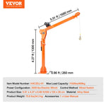 for Factory Lifting Goods Amocart 1100lbs Electric Pickup Truck Crane W/ 3500lbs Electric Winch Bed Jib Crane Hoist 360° Swivel