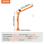 Bild in Galerie-Viewer laden, for Factory Lifting Goods Amocart 1100lbs Electric Pickup Truck Crane W/ 3500lbs Electric Winch Bed Jib Crane Hoist 360° Swivel

