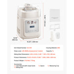 SucceBuy Upright Automatic Ice Cream Maker with Built-in Compressor 1 Quart No Pre-freezing Gelato Maker & Frozen Yogurt Machine
