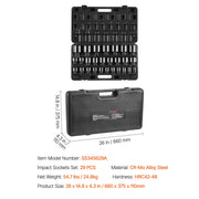 Bild in Galerie-Viewer laden, Amocart 26/65PCs US Drive Impact Socket Set Deep Standard Socket Set SAE Metric 6 Point CR-V Cr-Mo Alloy Steel Auto Repair

