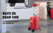 Charger l'image dans la visionneuse de galerie, Amocart 20 Gallon Waste Oil Drain Tank Air Operated Drainer with Pressure Regulating Valve for Fluid Fuel Transfer Drainage
