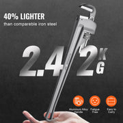 Load image into Gallery viewer, Amocart Pipe Wrench Aluminum Straight Pipe Wrench Adjustable Plumbing Wrench High Strength Jaw &amp; Ergonomic Handle Automotive
