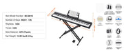 Bild in Galerie-Viewer laden, Amocart 88 Key Digital Piano Keyboard Semi Weighted Keys Full Size Electric Portable Keyboard Piano Set 1000Tones for Beginners
