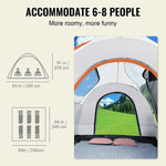 Amocart SUV Camping Tent, 8'-8' SUV Tent Attachment for Camping with Rain Layer and Carry Bag, PU2000mm Double Layer Truck Tent