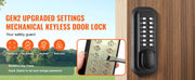 Load image into Gallery viewer, Amocart Mechanical Keyless Entry Door Lock 14 Digit Keypad Outdoor Gate Door Locks Set with Surface-mounted Latch Door Lock
