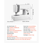 Amocart Computerized Sewing Machine 18/60/200 Stitch Applications LED Screen Foot Pedal and LED Light Heavy-Duty Metal Frame
