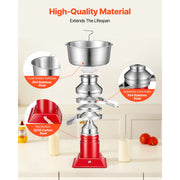Bild in Galerie-Viewer laden, Amocart Electric Milk Cream Separator Output 10500RPM 304 Stainless with 4.5L Bowl Capacity Milk Skimmer Separating Machine
