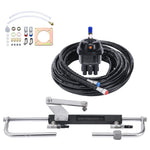 SucceBuy Hydraulic Outboard Steering Kit 90HP Marine Boat Hydraulic Steering System for Single Station Single-Engine Boats Use