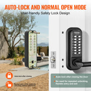 Bild in Galerie-Viewer laden, Amocart Mechanical Keyless Entry Door Lock Single/Double -Sided 14 Digit Keypad and Handle Embedded
