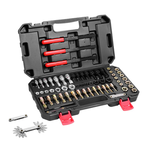 SucceBuy Thread Chaser Set UNC UNF Metric Thread Restorer Tool Rethreading Tool Kit Heat Treated Steel Mechanics DIY Enthusiast