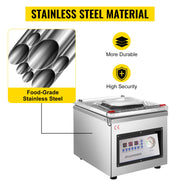 Charger l'image dans la visionneuse de galerie, Amocart DZ-260C Chamber Vacuum Sealer Kitchen Food Packing Sealing Machine 110V Packaging for Food Saver Home Commercial Using
