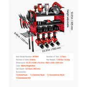Charger l'image dans la visionneuse de galerie, Amocart 3-Layer Power Tool Wall Mount Holder Pegboard Wall Storage Tool Set Drill Screwdriver Storage Rack for Workshop/Garage
