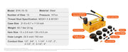 Bild in Galerie-Viewer laden, Amocart 15Ton Hydraulic Knockout Punch Driver Kit 1/2"-4" 10 Dies Carbon Steel Sheet Hole Opener Repair Tool Manuel Hole Digger
