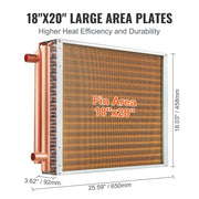 Charger l'image dans la visionneuse de galerie, Amocart Heat Exchanger Water to Air 18"x 20" for Outdoor Wood Furnaces Residential Heating and Cooling and Forced Air Heating

