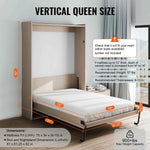 Amocart Murphy Bed Kit Full Size Vertical Deluxe DIY Wall Mechanical Hardware Pneumatic Lever Heavy Duty Frame for Guestroom
