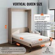 Bild in Galerie-Viewer laden, Amocart Murphy Bed Kit Full Size Vertical Deluxe DIY Wall Mechanical Hardware Pneumatic Lever Heavy Duty Frame for Guestroom
