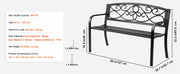 Load image into Gallery viewer, Amocart Outdoor  Wooden Metal Garden for Outdoors 480 lbs Load Capacity Bench Outdoor Garden Park
