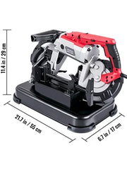 Charger l'image dans la visionneuse de galerie, Amocart Portable BandSaw 5Inch Cutting Capacity Cordless Variable Speed 10Amp Motor Deep Cut Bandsaw for Metal Wood Pipes Rebar
