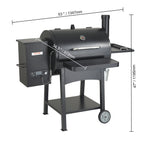 Amocart Portable Charcoal Grill Propane Gas Grills with Cover and Cart Heavy Duty Iron BBQ Grill for Outdoor Cooking Barbecue
