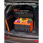 Bild in Galerie-Viewer laden, Amocart 45L 3Packs Plastic Collapsible Storage Bins with Lids Stackable Folding Storage Crates Baskets for Home Organizing
