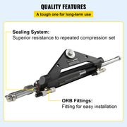 Bild in Galerie-Viewer laden, Amocart Hydraulic Steering Cylinder 150HP HC4645H Front Mount Hydraulic Outboard Marine Steering Cylinder Fit for Boat Steering
